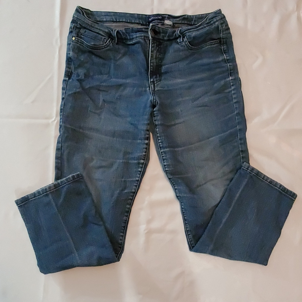 Bandolino straight leg blue jeans size 14